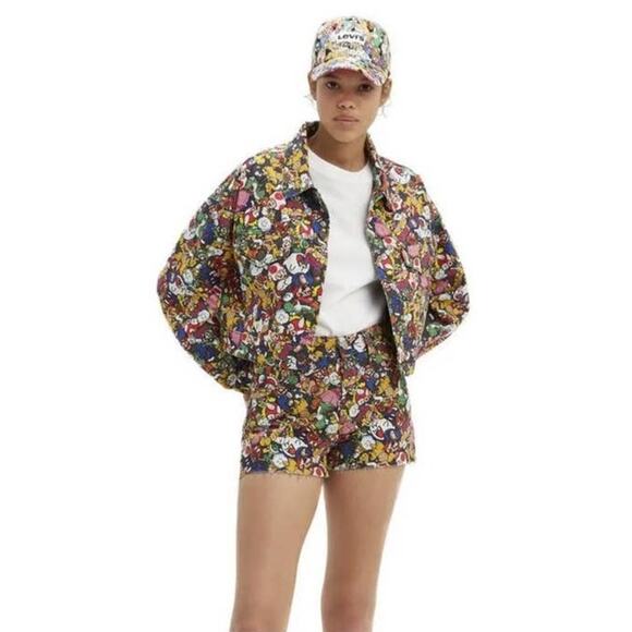 Levi's X Super Mario Special Edition Cropped Trucker Jacket Size XL - Picture 3 of 11